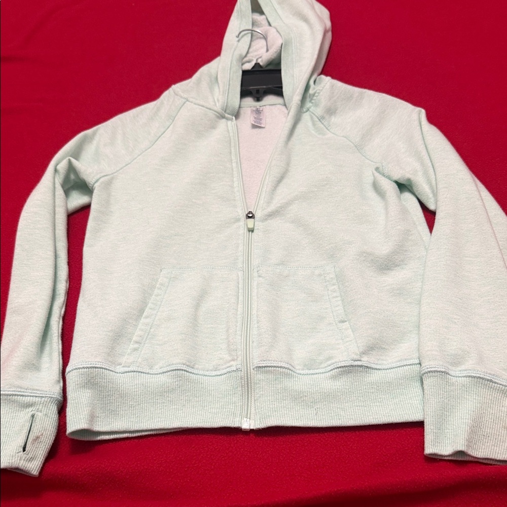 90 Degree By Reflex Light Green Zip-Up Hoodie